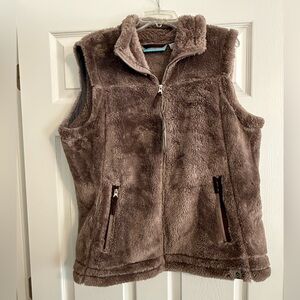 NWT Free Country Cozy Brown Plush Fleece Vest XXL